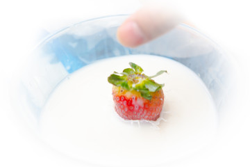 strawberry with cream