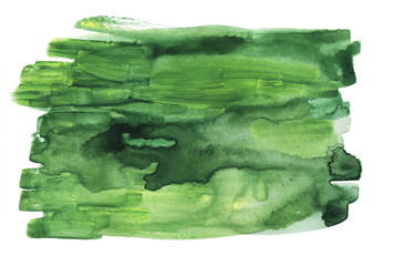 Watercolor green bright abstract background