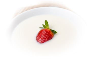 strawberry with cream