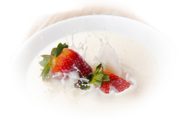 strawberry with cream