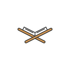 Holy Qur’an Book simple flat icon for Ramadan