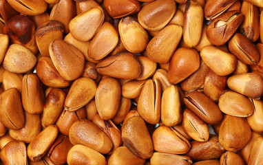 Pine nuts background 