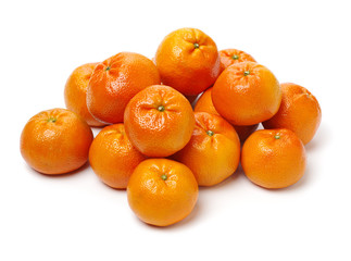 Orange fruit on the white background