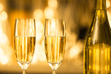 two glasses of champagne