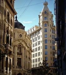 Fototapeta na wymiar Beautiful New York street located in Santiago de Chile