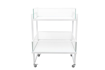 Advertising POS POI Display Rack Shelves For Supermarket Floor Showcase on the white