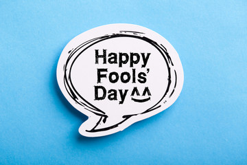 Happy April Fools' Day Speech Bubble