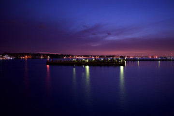 Fototapeta na wymiar Docks after Sunset