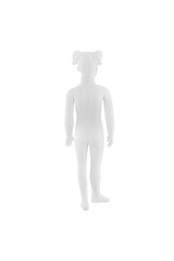 Gloss color mannequin woman isolated