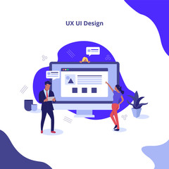 Modern web template ux ui design