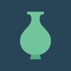 Silhouette icon vase