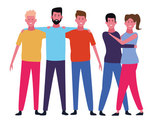 Fototapeta premium People friends cartoon