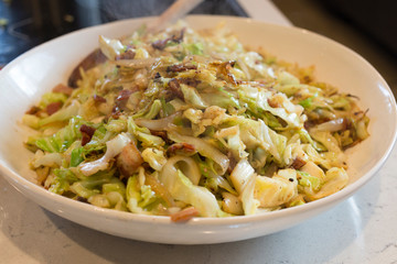 Cooked Cabbage with Bacon Bits