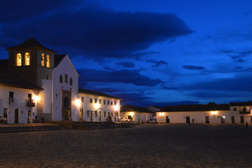view of the city at night