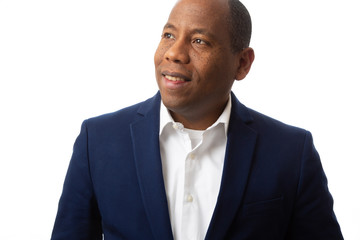 African American Man Dressed Business Casual Smiling