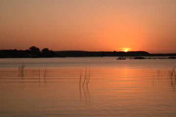 Sunset over the lake