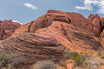 Scenic landscape view in the Valley of Fire State Park.