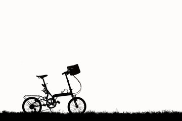 Silhouette of bicycle 