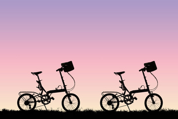 Silhouette of bicycle 