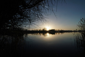 Sonnenuntergang Moossee 21.02.2019