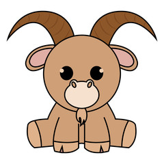 Cute Goat Cartoon