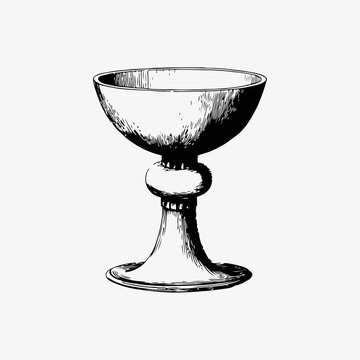 Antique goblet drawing