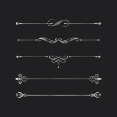 Vintage swirl design elements