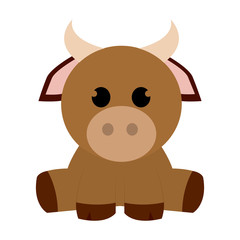 Abstract cute bull