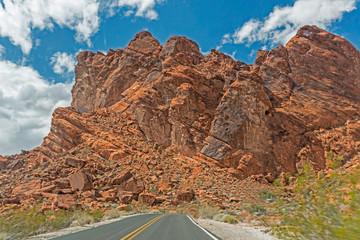 Scenic landscape view in the Valley of Fire State Park.