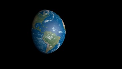 3d half of earth planet