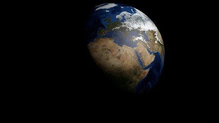 Fototapeta premium 3d half of earth planet