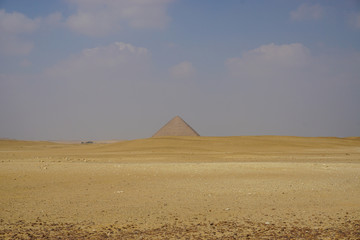 Dahshur, Egypt: View of the Red Pyramid, the third pyramid built by Old Kingdom Pharaoh Sneferu.