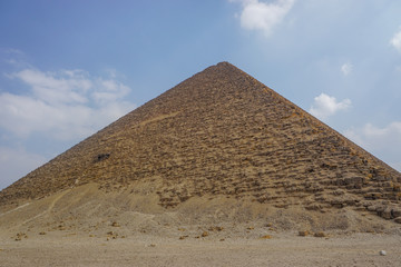 Fototapeta na wymiar Dahshur, Egypt: The Red Pyramid was the third pyramid built by Old Kingdom Pharaoh Sneferu.