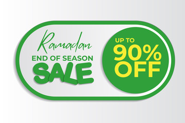 Ramadan Sale style Design Vector. Suitable for Greeting Card, Poster and Banner - Vector