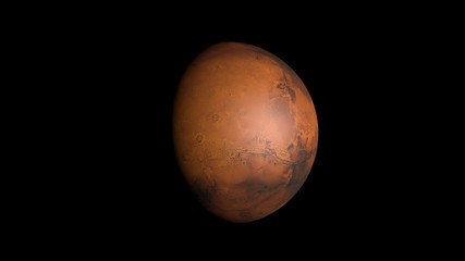 3d rendering mars planet