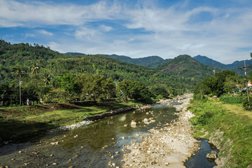 Fototapeta na wymiar landscape of stream and mountain