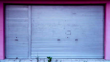 pink walls and garage doors