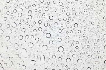 Water drops on glass, Rain droplets on glass background.