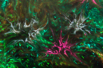Fototapeta premium Beautiful abstract painting is a painting technique Ebru .Turkish Ebru style on the water with acrylic paints wring wave.Stylish combination of luxury.Contemporary art marble liquid texture