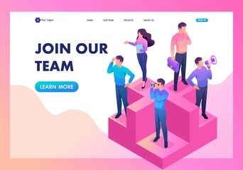 Isometric Join Our Team, We Need Professionals