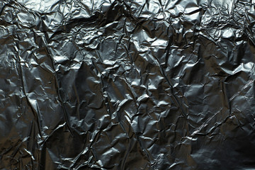 rumpled silver foil background