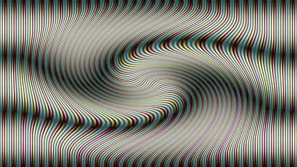 Vertical lines of green and yellow colors forming a swirl