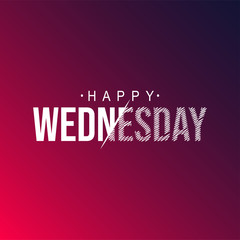 happy Wednesday. Life quote with modern background vector