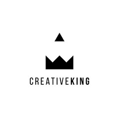 king crown royal with pencil draw writer creative logo design template