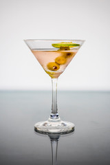 Classic Dry Martini with olives