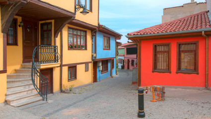 Historical Homes and street from Odunpazari/Eskisehir