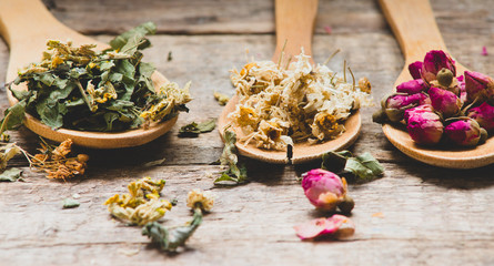herbal tea with flowers