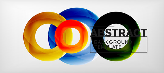 Vector circles abstract background