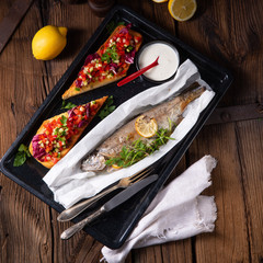 the perfectly baked oven trout with lemon and herbs
