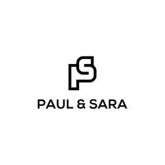 Obraz premium initial P and S logo design concept